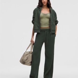 Scuba mid-rise wide-leg pant regular length